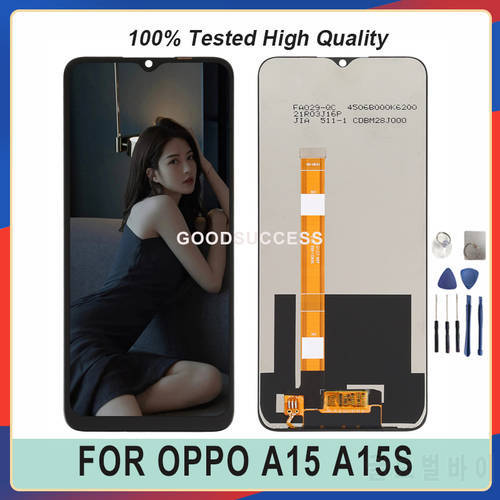 NEW Original 6.5&39&39 For OPPO A15 A15S LCD CPH2185 CPH2179 lcds Display Digitizer Screen Touch Panel Glass Assembly with Tools