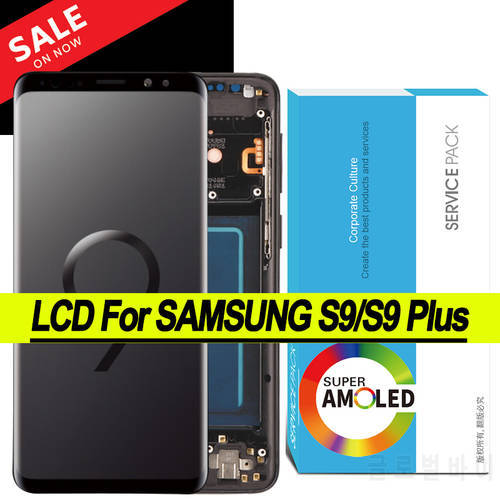 100% Original Super AMOLED Display for Samsung Galaxy S9 G960 G960F S9 Plus G965 G965F LCD Touch Screen Digitizer + Back Glass