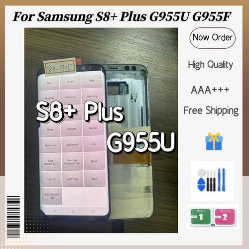 Point and line AMOLED LCD For SAMSUNG Galaxy Display S8+ Plus G955U G955F Touch Screen Digitizer