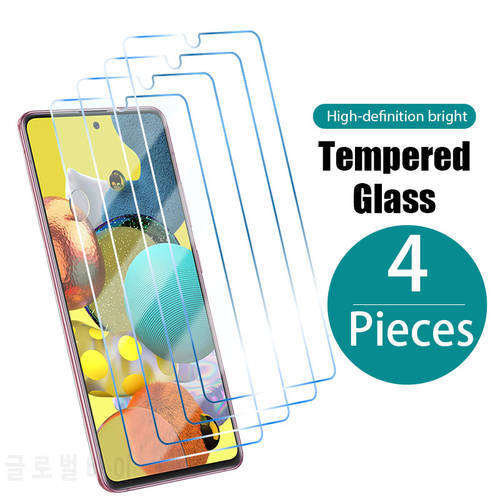 4Pcs tempered Glass For Samsung Galaxy A51 A52 A32 A72 A42 A12 A52S 5G Screen protector for Galaxy A21S A71 A31 A41 A70 Glass