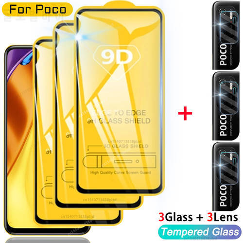 For Xiaomi Poco M3 M4 Pro 5G Glass Screen Protector F3 X4 M2 F2 X3 GT Pro NFC F1 X2 C31 C3 Pocof3 F M X 3 4 2 1 Camera Lens Film