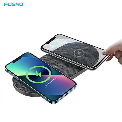 40W Wireless Charger for iPhone 14 13 12 11 XS X 8 AirPods Pro Dual 20W 2 in 1 Fast Charging Dock Station For Samsung S22 S21