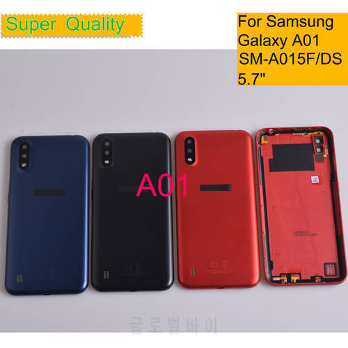 10Pcs/Lot For Samsung Galaxy A01 A015 A015F SM-A015F/DS Housing Back Cover Case Rear Battery Door Chassis Housing Replacement
