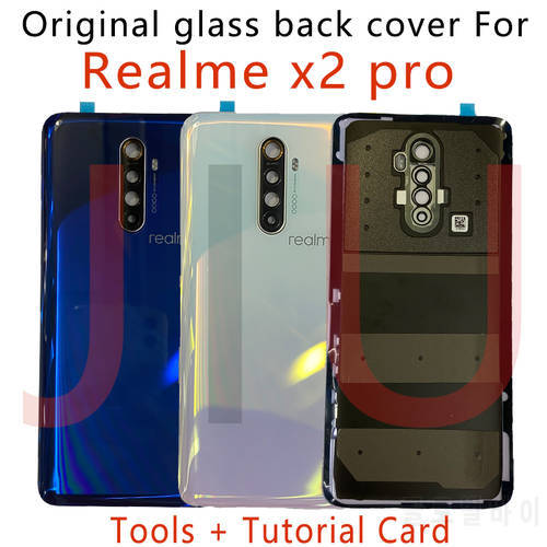 New Glass for Realme X2 Pro Back Cover Housing Door Rear Case For oppo realme X2 pro Battery Cover With Lens