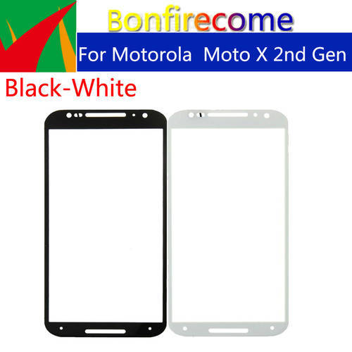 10pcs For Motorola Moto X 2nd Gen Touch Screen Front Panel Glass Lens LCD Outer Glass For Moto X 2014\ Moto X+1\XT1092 XT1093