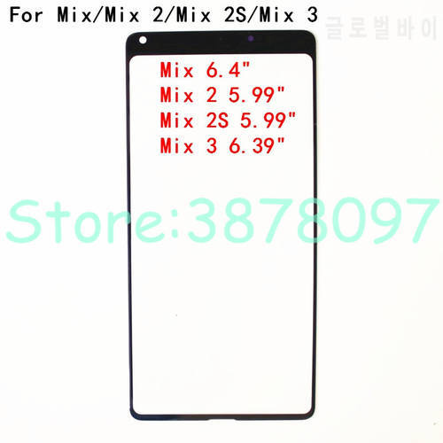 10Pcs/Lot For Xiaomi Mi Mix Mix 2 3 Mix 2S Touch Screen Front Outer Screen touch Panel Glass Parts Repair Replacement