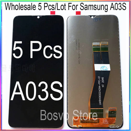 Wholesale 5 Pieces/Lot For Samsung A03S Lcd screen display with touch assembly A02S