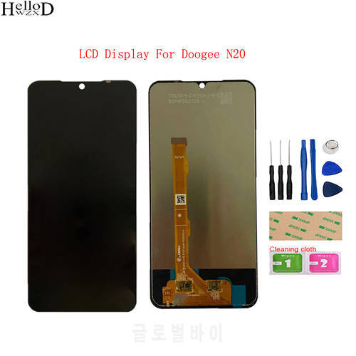 100% Tested Working LCD Display For Doogee N20 LCDs Touch Screen Digitizer LCD Display With Frame Assembly