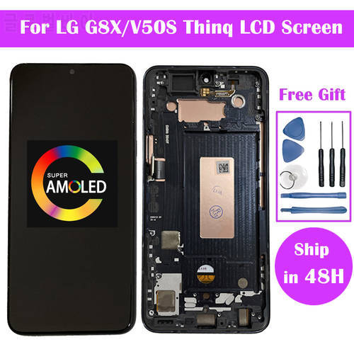 Original V50S ThinQ LCD For LG G8X G8S G8 LCD Display Screen With Frame For LG G8 LCD Replacement Parts Free Shipping