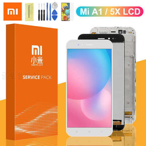 5.5&39&39 LCD For Xiaomi Mi A1 mia1 LCD Display Touch Screen Digitizer Assembly With Frame For Xiaomi Mi 5X mi5x display screen