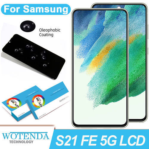 Original 6.4&39&39 AMOLED Display S21 FE for SAMSUNG Galaxy S21 FE 5G G990 G990B G990U G990B/DS LCD Touch Screen Replacement