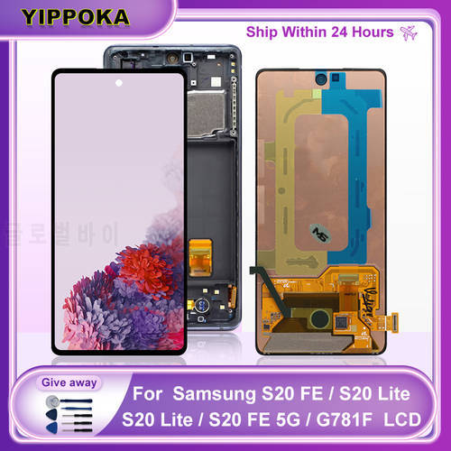 Original For Samsung Galaxy S20 FE 4G Display S20FE LCD S20 Lite Touch Screen Digitizer Replacement For Galaxy S20 FE 5G Display