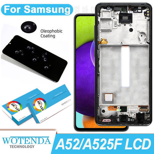 100% Original 6.5&39&39 SUPER AMOLED Display for Samsung Galaxy A52 4G A525 A525M A525F/DS LCD Touch Screen Digitizer Repair Parts