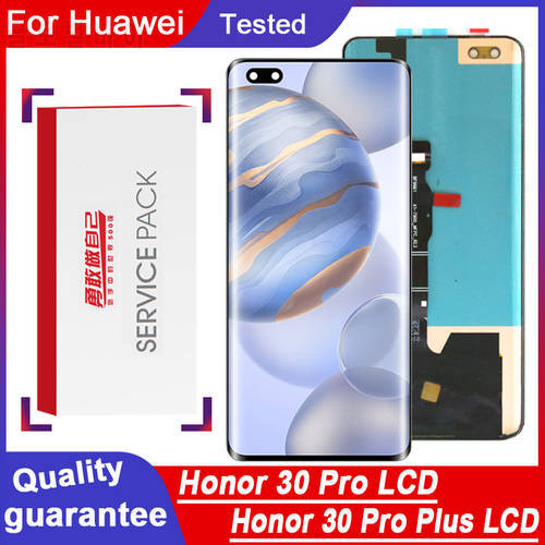 100% Tested 6.57&39&39 OLED Replacement For Huawei Honor 30 Pro+ LCD Touch Screen Digitizer Assembly For Honor30 Pro+ EBG-AN10 LCD