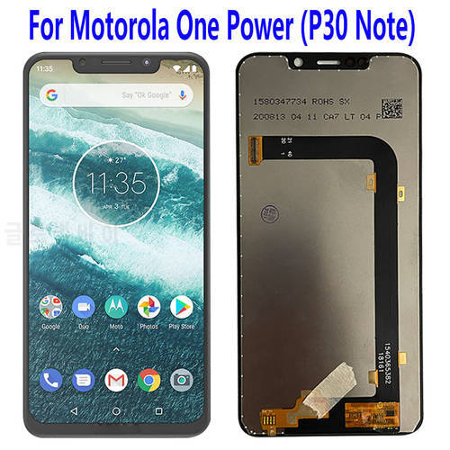 6.2 Original For Motorola One Power LCD Display Touch Panel Screen Digitizer Assembly For Motorola P30 Note XT1942 Replacement