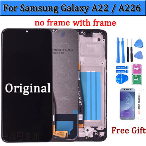 Original For Samsung Galaxy A22 5G A226 LCD Display Touch Screen Digitizer Assembly Replacement A226B SM-A226B/DS Display Part