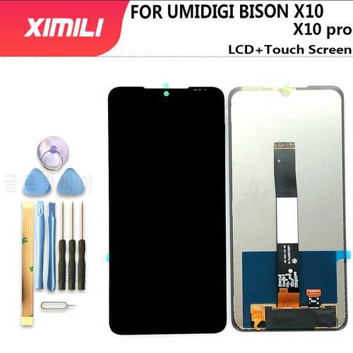 New UMIDIGI BISON X10 PRO LCD Display+Touch Screen Digitizer 100% Original Tested LCD Screen Glass Panel For BISON X10 PRO+tool