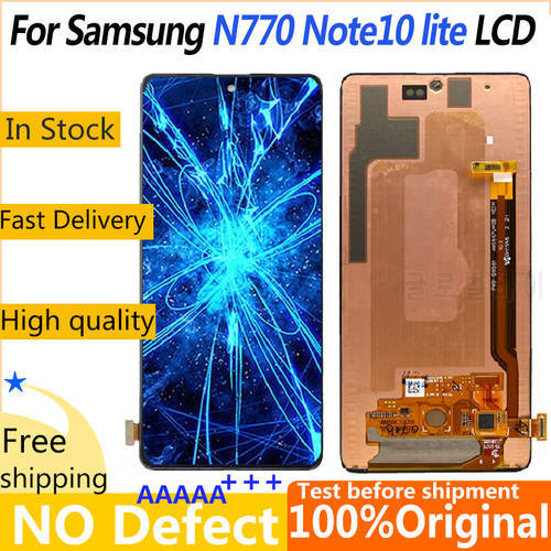 Super AMOLED incell N770 Original LCD For Samsung Galaxy Note 10 Lite Display With Frame Note10 Lite N770F LCD Touch Screen Part