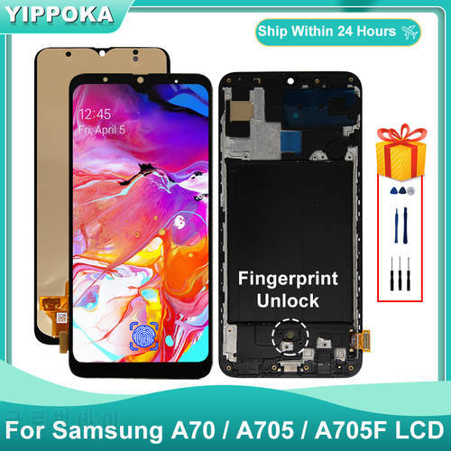 100% OLED Display For Samsung Galaxy A70 LCD A705F Touch Screen Digitizer For Samsung A705 SM-A705FN/DS Screen Replacement Part