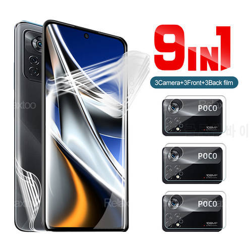 9in1 Front Back Soft Hydrogel Film For Xiaomi Poco X4 Pro 5G 6.67