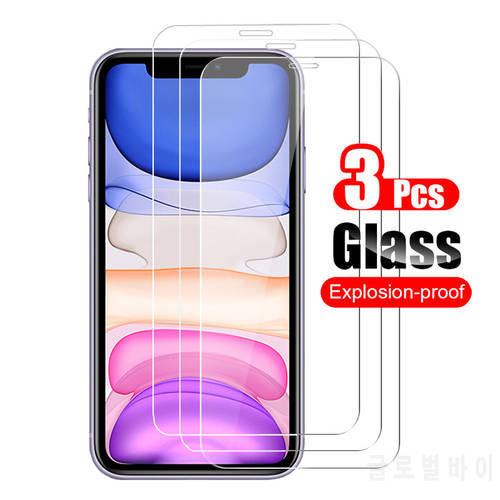 3Pcs Tempered Glass for iPhone 14 Plus 13 12 11 Pro Xs Max Screen Protector for XR Mini SE 2 3 Protective Glass Shield Film