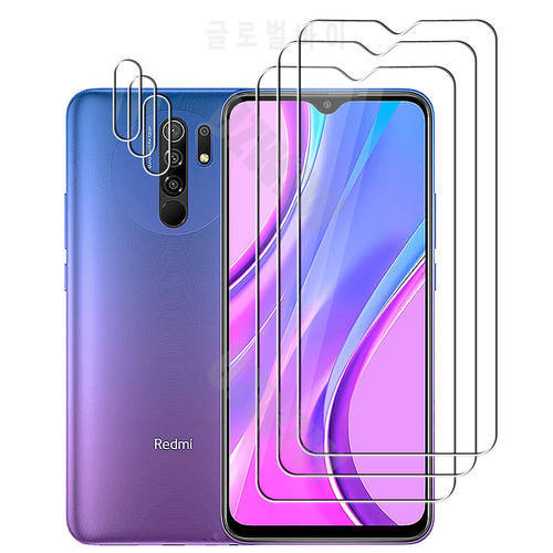For Xiaomi Redmi 9 Camera Lens Film and Phone Protective Tempered Glass Screen Protector