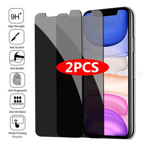 2PCS Privacy Screen Protector for iPhone 13 12 11 Pro XS Max Anti-spy Tempered Glass for iPhone XR SE2020 6 6S 7 8 Plus