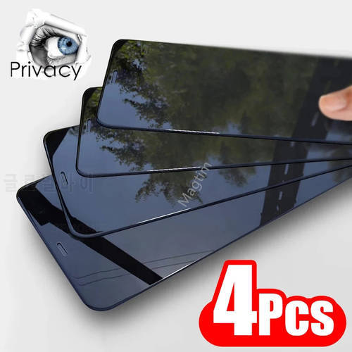 4PCS Black Anti-spy Screen Protector For iPhone 14 11 12 Pro XS MAX XR Private Tempered Glass For iPhone 13 mini SE2020 7 8 Plus