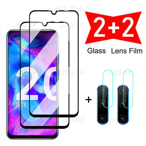 4in1 Tempered Glass For Huawei Honor 10 9 8 Lite 10i 9i V10 V9 Play Protective Glass For Honor 20 Pro 20E 20i V20 20S Lens Film