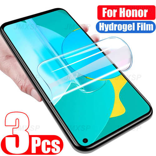 3Pcs Full Cover Hydrogel Film For Huawei Honor 9X Lite 9A 9C 9S 8S 7S Screen Protector on For Honor 8X 8A 8C 7X 7C 7A Play Film