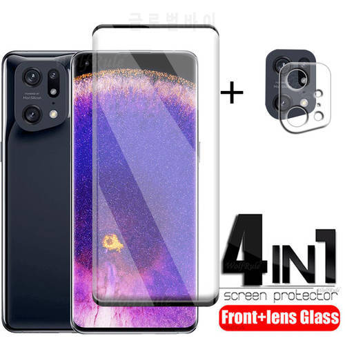 4-in-1 For OPPO Find X5 Pro Glass For Find X5 Pro Phone Film HD Protective Glass Screen Protector For Find X5 Pro Lens Glass 6.7