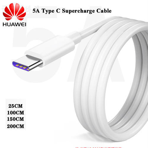 5A USB Type C Cable For Huawei Super Charging Data Line For P50 P40 P30 Pro P20 Lite Mate 20 10 Nova 7 8 8se Honor V10 V20 V9 9X