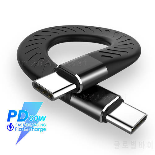 3A PD 60W USB Type C To USB C 3.1 Gen2 10Gbps Data Cable USB C QC3.0 Fast Charge Video SSD Short USB Cord Wire For MacBook Pro