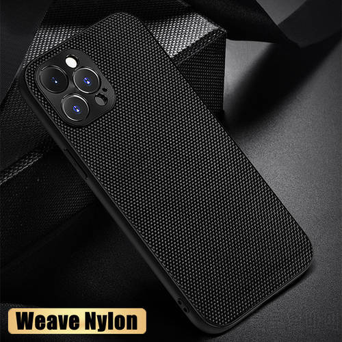 Shockproof Case For OPPO Find X3 Lite Weave Nylon Style Soft Silicone Protective Case Black Cover For OPPO Reno 5 Pro 6 Funda