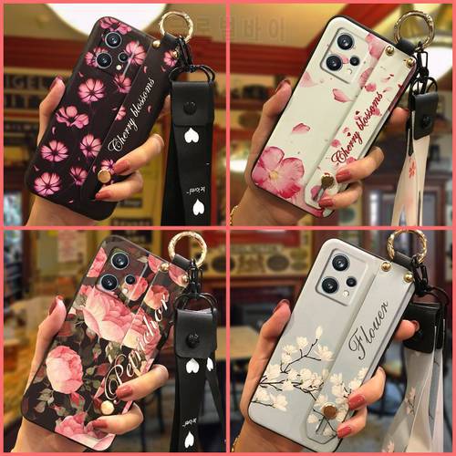 Wrist Strap New Arrival Phone Case For OPPO Realme9 Pro Plus/Realme9 Pro+ Soft Case Flower