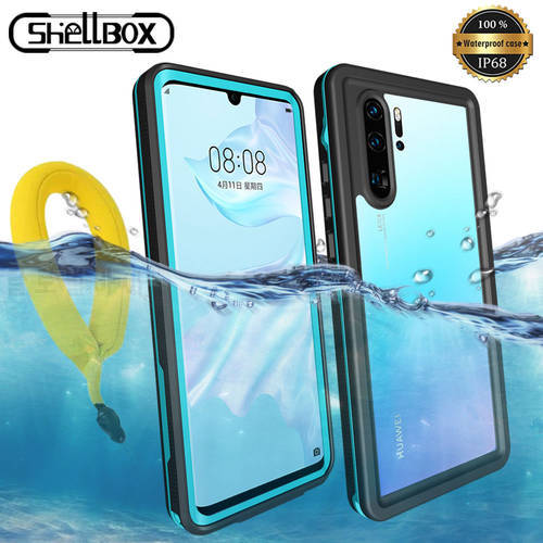 Shellbox Waterproof Phone Case For Huawei P30 Pro P40 Lite Pro Mate 30 20 Pro Clear Silicone 360 Full Protector Underwater Cover