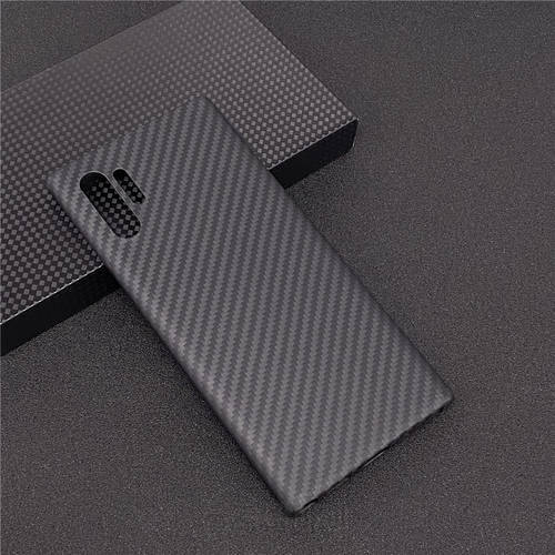 Real Carbon Fiber Lens Protection Phone Case for Samsung Galaxy Note 10 Plus Carbon Fiber Hard Cover Cases