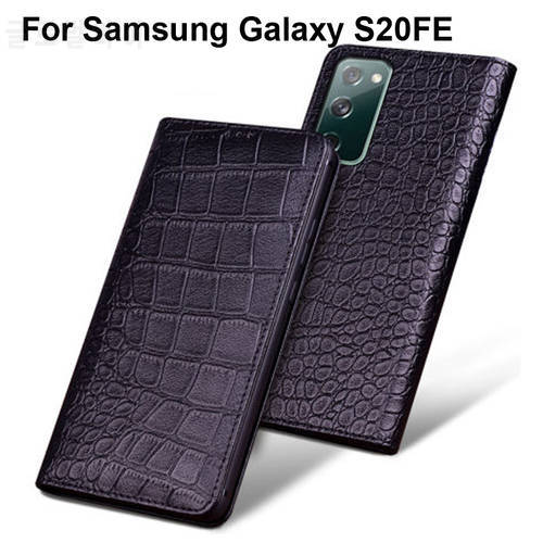 Case For Samsung Galaxy S20FE phone case Luxury leather cover For Samsung Galaxy S20 FE flip Genuine Leather cases