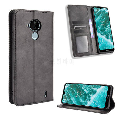 For Nokia C30 Case Luxury Flip PU Leather Wallet Magnetic Adsorption Case For Nokia C30 C 30 NokiaC30 Phone Bags