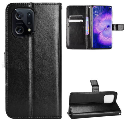 For Find X5 Case Premium PU Leather Wallet Leather Flip Cover For Oppo Find X5 Pro Lite