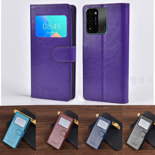 View window Flip Book Case For Tecno Spark 8C Case Stand card holder Wallet Phone Case on Tecno Spark 8C 6.6” Hoesje capa Cover