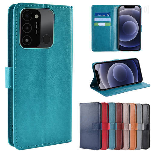 Vintage Flip Leather Case For Tecno Spark Go 2022 Cover Magnetic holder Phone Cases On Tecno Spark Go 2022 coque Hoesje Cover