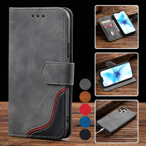 Etui Wallet Flip Cover For Redmi 8 8A 9 9A 9C 9T 10 Note 8 8T 9 9T 10 10S 10T 11 Pro Xiaomi 11 Lite Skin Feel Leather Phone Case