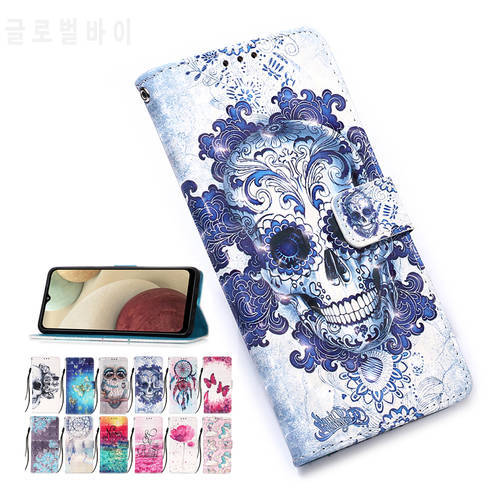 Wrist Wallets Case For Samsung Galaxy Note 20 Ultra S22 S21 Plus S20 FE A12 A32 A42 A52 A72 A13 A23 A33 A53 A73 Skull Flip Cover