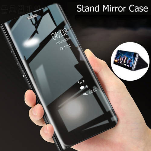 Smart Mirror Flip Stand Phone Case For Huawei P Smart 2021 Y7A Z S PSmart Plus 2019 Y5P Y6P Y7P Y8P Y9A 2020 Leather Cover