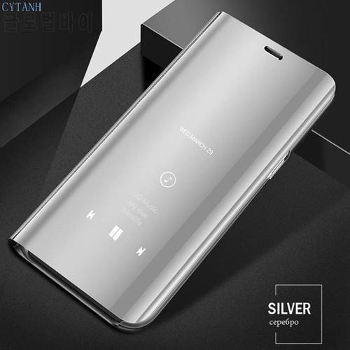Mirror Smart Case For Xiaomi Poco F3 X3 NFC M3 Redmi Note 10 10s 9 9s 8 7 Pro 8T Redmi 9T 9A 9C 8 8A 7 7A Flip Stand Case Cover