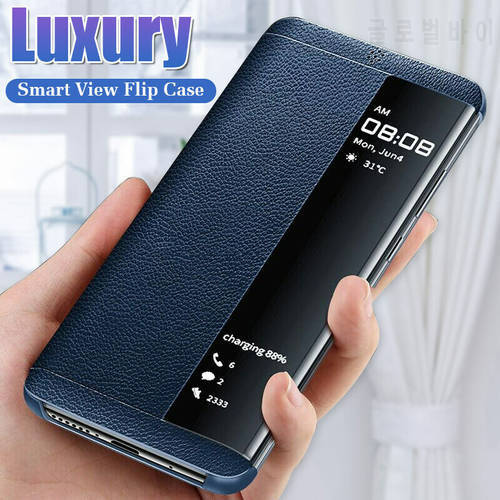For Samsung Galaxy S10 S9 S8 Plus Note 8 9 10 A10 A20 A30 A50 A60 A70 A80 A90 View Window Leather Flip Hybrid Smart Case Cover