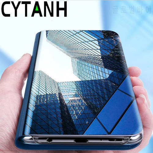Smart Mirror Flip Stand Phone Case For Huawei P Smart 2021 Y7A Z S PSmart Plus 2019 Y8P Y7P Y6P Y5P Y9A 2020 CYTANH Cover Coque