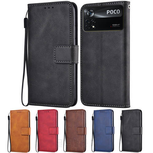 For On Xiaomi Poco M4 Pro 5G 6.43&39&39 Case Leather Stand Flip Wallet Case For Poco M4 Pro 5G China Fitted Case Phone Bag