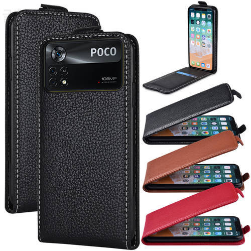 Flip Leather Fitted Case for Xiaomi Poco X4 Pro 5G Phone Bag for Para On Poco X4 Pro 5G Plain Phone Case Cover